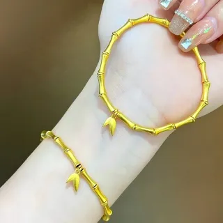 【KT DADA】包包 925純銀手鍊 女生手鍊 竹節手鏈 女復古中國風 情人節禮物女朋友 浪漫禮物 古風飾品