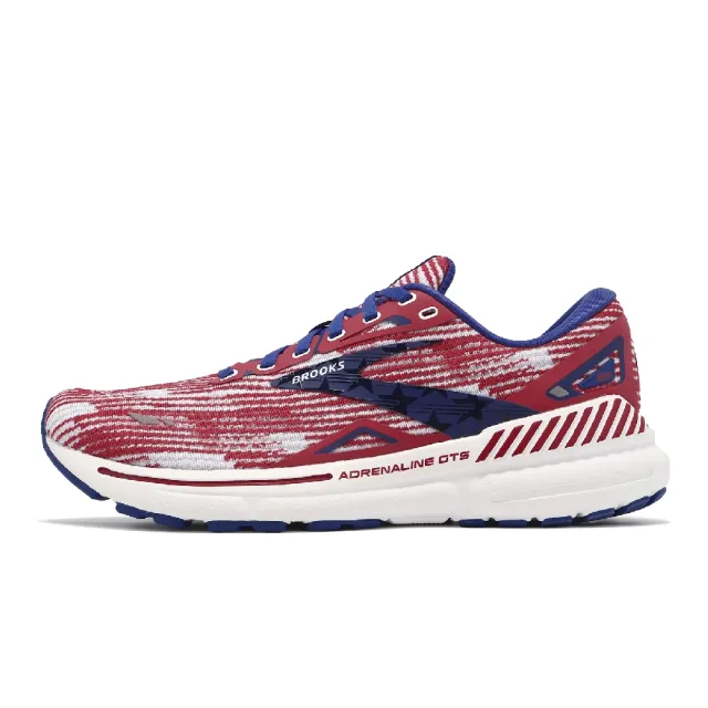 【BROOKS】慢跑鞋 Adrenaline GTS 23 男鞋 紅 白 美國限定 GTS腎上腺素 支撐 運動鞋(1103911D631)