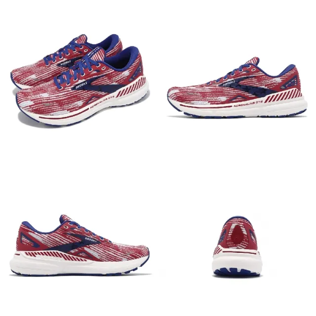 【BROOKS】慢跑鞋 Adrenaline GTS 23 男鞋 紅 白 美國限定 GTS腎上腺素 支撐 運動鞋(1103911D631)