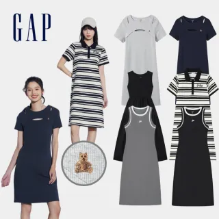 【GAP】女裝 小熊刺繡短袖/Logo無袖洋裝-多款任選(465047&496365&537191&535638)