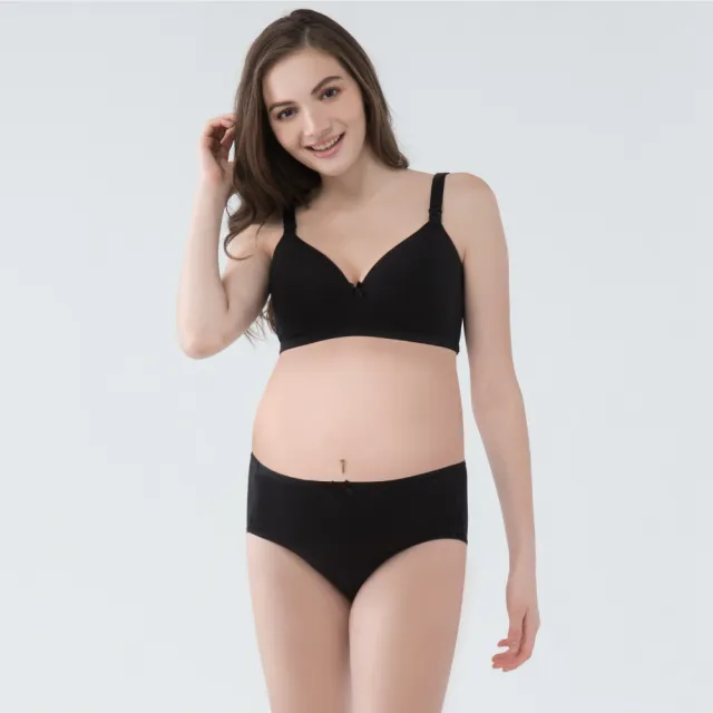 【Gennies 奇妮】哺乳內衣 莫代爾無痕無鋼圈內衣(黑)