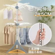 【Ashley House】360°旋轉曬衣神器不銹鋼多功能三桿旋轉曬衣架(晾衣架 曬衣桿 伸縮晾衣架 掛衣架)