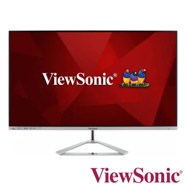 【ViewSonic 優派】記憶棉護腕手托組VX3276-MHD-3 32型 IPS 美型 窄邊框螢幕(HDR10/內建喇叭)