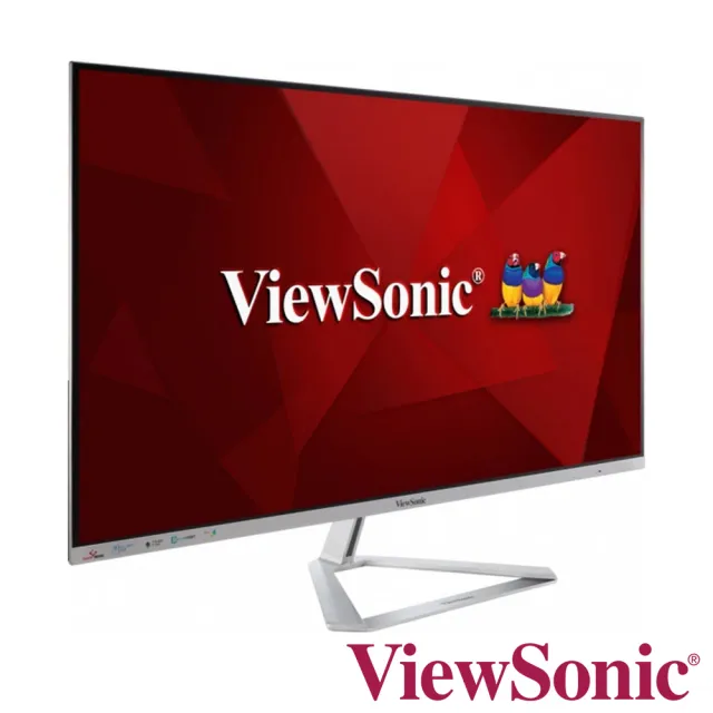 【ViewSonic 優派】雷雕鍵帽電競鍵盤組VX3276-MHD-3 32型 IPS 美型 窄邊框螢幕(HDR10/內建喇叭)