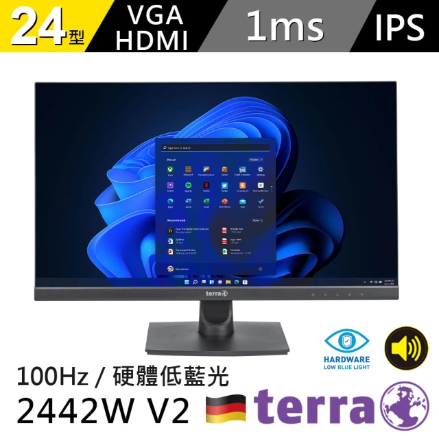 terra 沃特曼 2442W V2 廣視角無邊框螢幕(24