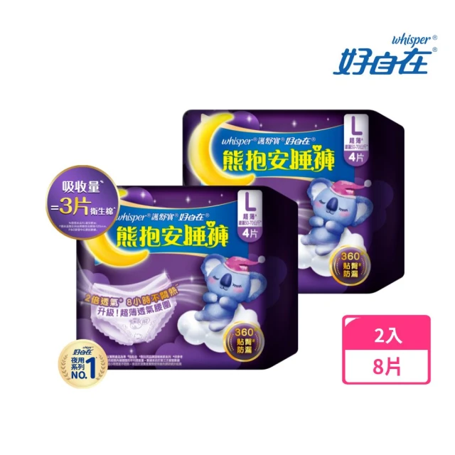 Kotex 靠得住 舒涼好眠褲 M/L號 2片x12包/箱優