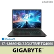 【GIGABYTE 技嘉】16吋i7 RTX4060 AI電競筆電(G6X 9KG-43TW865SH/i7-13650HX/32G/1T+1TB/W11)