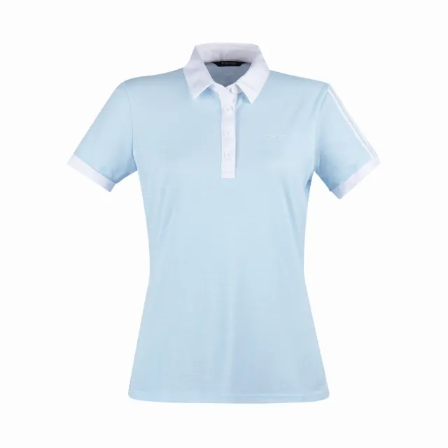 【PING】女款透氣吸濕排汗高爾夫短袖POLO衫-藍(GOLF/高爾夫球衫/RA24111-53)