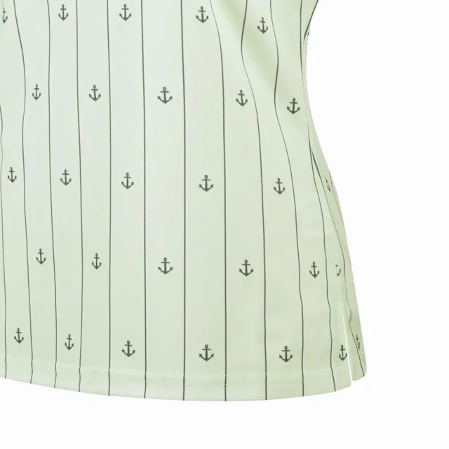 【PING】女款直條海錨吸濕排汗抗UV短袖POLO衫-綠(GOLF/高爾夫球衫/RA24107-43)
