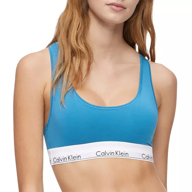 【Calvin Klein 凱文克萊】Modern Cotton Bikini Bottom 寬版棉質無襯女性運動內衣/CK內衣-(藍綠色)