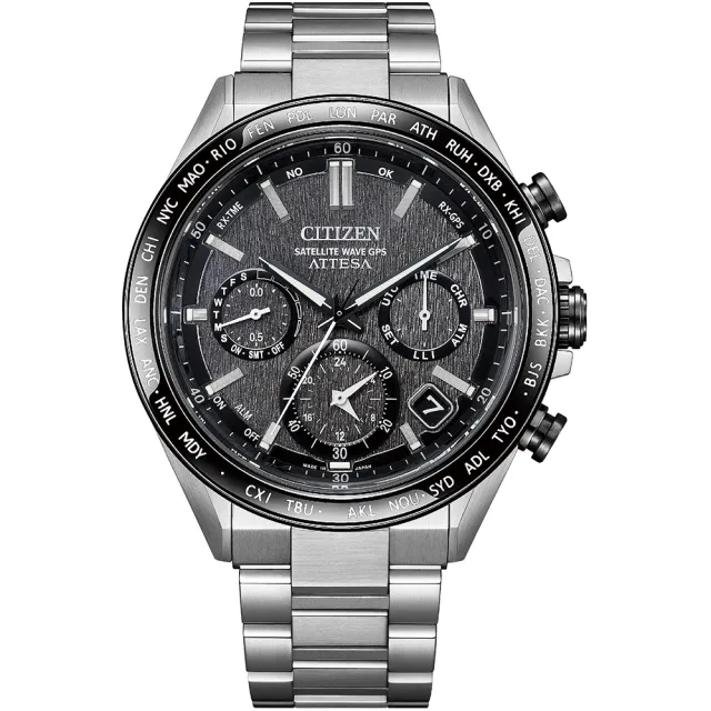 【CITIZEN 星辰 官方授權】GPS衛星對時光動能鈦金屬手錶-44.6mm 禮物(CC4058-67X)