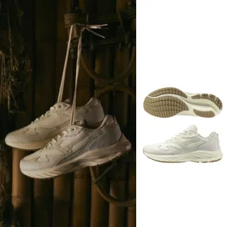 【MIZUNO 美津濃】SPORTSTYLE WAVE RIDER BETA 男款 休閒鞋 β(D1GA246201 米白 復古 慢跑鞋 走路 刺子繡)