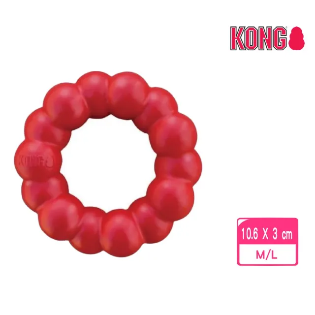 【KONG】RING / 耐咬甜甜圈 M/L(KM1)(寵物玩具)