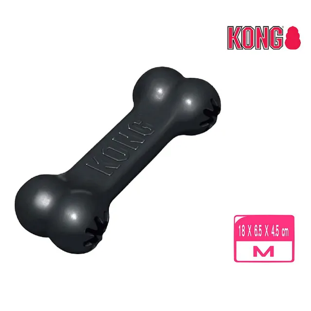 【KONG】Extreme Goodie Bone / 黑色狗骨頭益智玩具 M(10012)(寵物玩具)