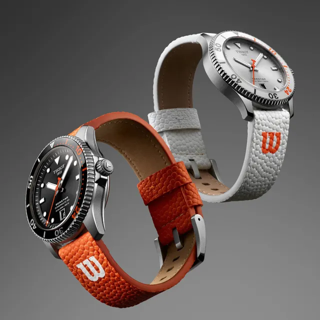 【TISSOT 天梭】官方授權 Seastar Wilson WNBA 石英手錶-40mm 加贈橘色錶帶 開學(T1204101701100)