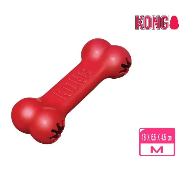 【KONG】Classic Goodie Bone / 紅色狗骨頭益智玩具 M(10011)(寵物玩具)