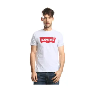 【LEVIS 官方旗艦】男款 重磅短袖T恤/修身版型/經典Logo/210GSM厚棉 白 人氣新品 A4391-0000