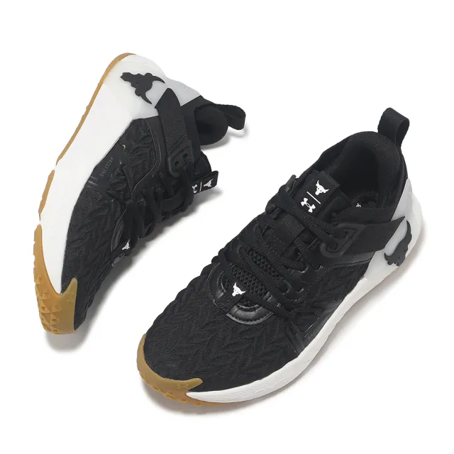 【UNDER ARMOUR】訓練鞋 Project Rock 6 女鞋 黑 白 膠底 巨石強森 交叉訓練 運動鞋 UA(3026535002)