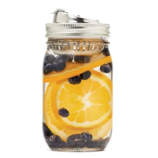 【美國Ball組合】Jarware x Ball 窄口果汁隨行玻璃梅森罐(不鏽鋼)