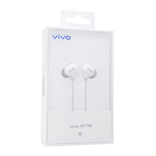 【vivo】原廠 XE710 HiFi入耳式 3.5mm線控耳機 - 白色(盒裝)