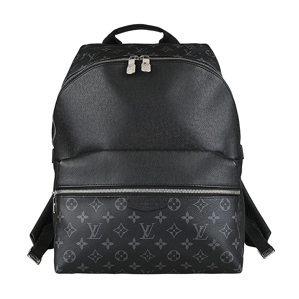 【Louis Vuitton 路易威登】LV M30230 Discovery PM經典LOGO塗層帆布接牛皮拉鍊後背包(小/黑x炭黑)