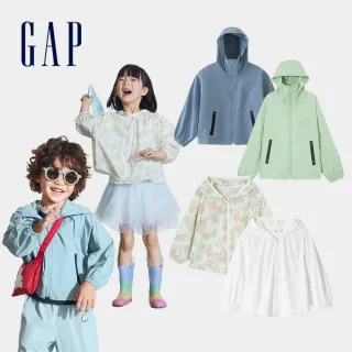 【GAP】幼童裝 Logo防曬印花連帽外套-多款任選(890297&890413)