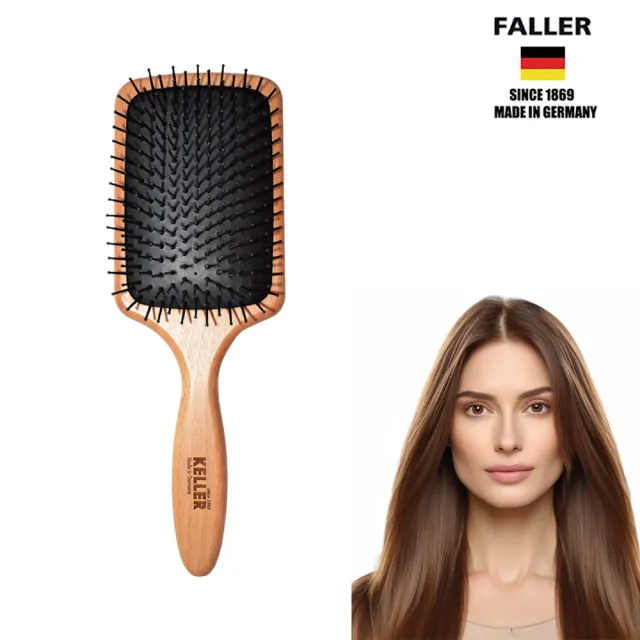 【FALLER 芙樂】德國製原木大型抗糾結氣墊梳(氣墊梳/梳頭按摩美容/10週年慶)