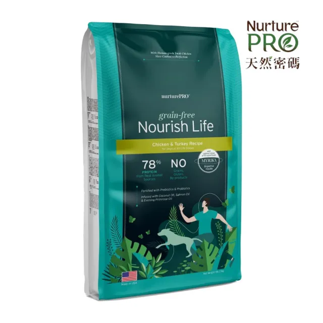 【NurturePRO 天然密碼】即期品-無穀雞肉和火雞肉全齡犬配方 20lb/9.08kg（效期:2025/01）