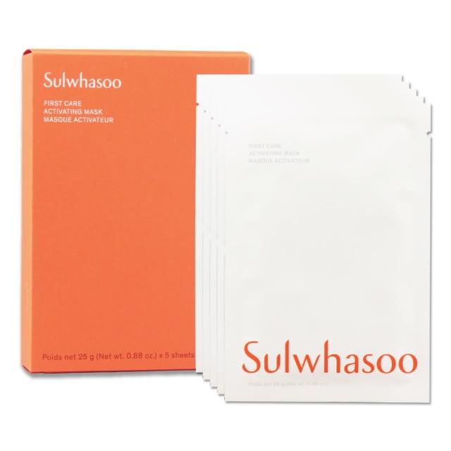 【Sulwhasoo 雪花秀】潤燥養膚精華面膜 25g x 5片/盒(保存期限至2027/05)