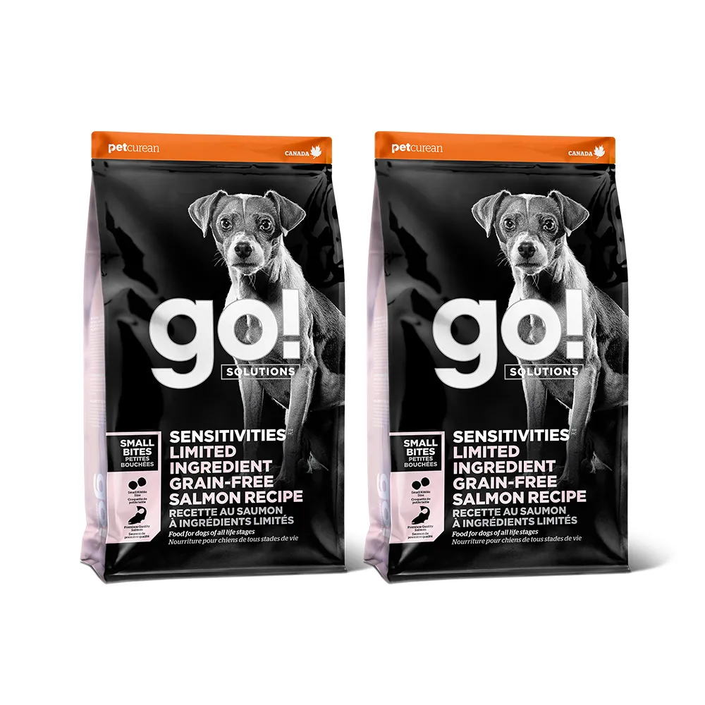 【Go!】低致敏鮭魚-小顆粒 6磅 兩件優惠組 狗狗低致敏系列 單一肉無穀天然糧(狗糧 狗飼料 護毛 小型犬)