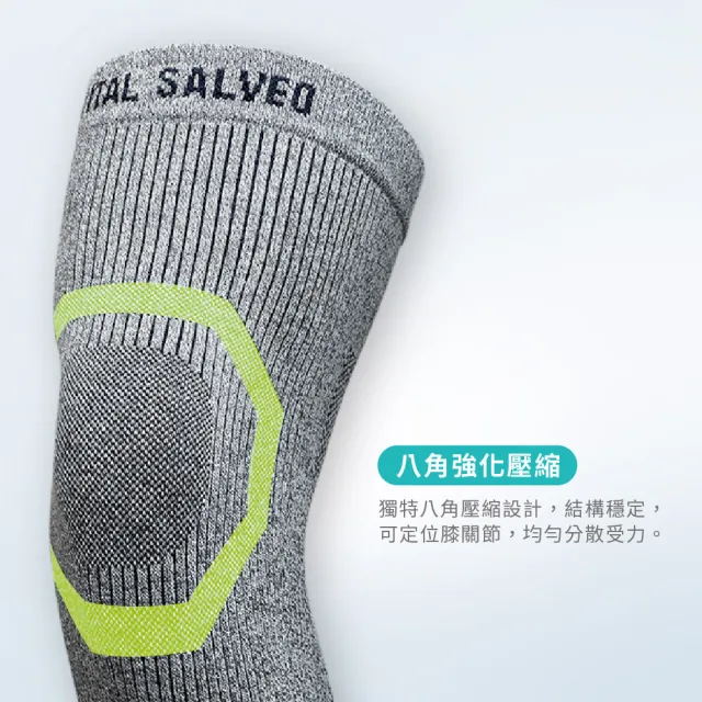 【Vital Salveo 紗比優】防護鍺舒適型護膝一雙入(竹炭/遠紅外線運動休閒保健-台灣製造)