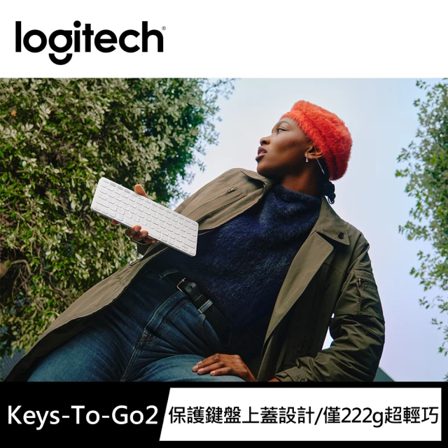 Logitech 羅技 Keys-To-Go 2 輕巧藍牙鍵盤(珍珠白)