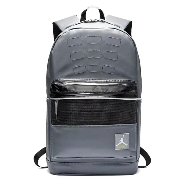 NIKE 耐吉 NIKE JORDAN 4 BACKPACK COOL GERY 後背包 4代 皮革 雙肩 筆電包 灰(9A0280-479)