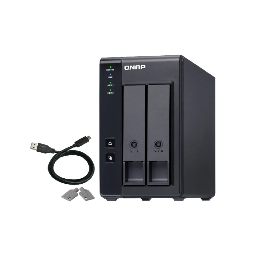 【QNAP 威聯通】搭東芝 4TB x2 ★ TR-002 2BAY RAID磁碟陣列外接盒