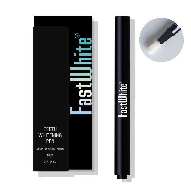【FastWhite 齒速白】升級版 隨身牙齒亮白筆好攜帶纖毛刷深入齒縫(非美白貼片)