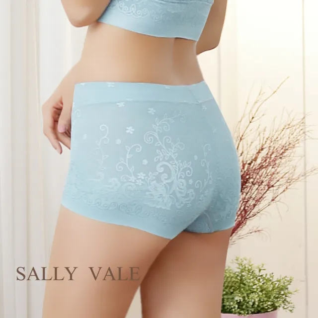 【Sally Vale 莎莉薇】冰心蕾絲 提臀美型石墨烯內褲(6件隨機色)