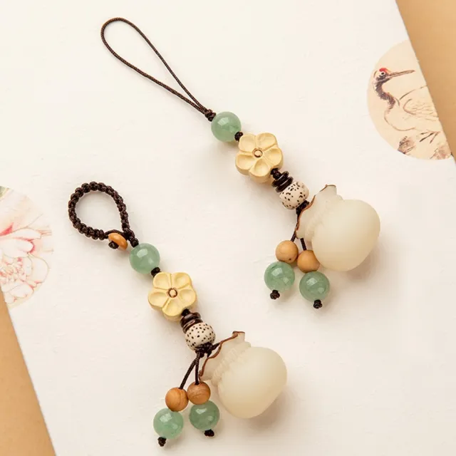 Amazon.com: Usoway 天然菩提钱袋汽车钥匙扣挂件Key chain