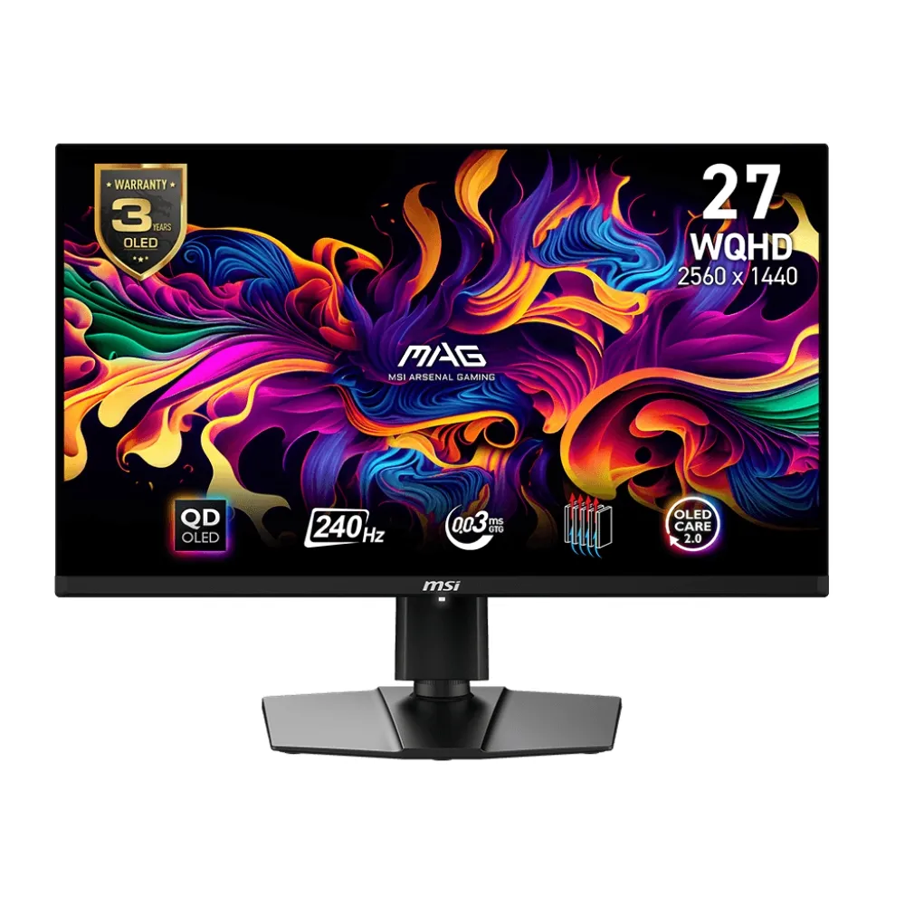 【MSI 微星】MAG 271QPX E2 27型 QD-OLED 2K 240Hz 電競螢幕(WQHD/Type C/Adaptive sync/0.03ms/HDR400)