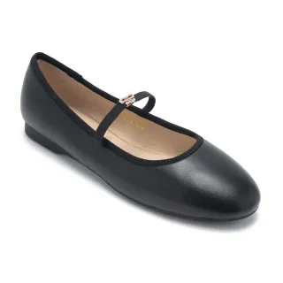 【Pineapple Outfitter】FAHD 氣質細帶圓頭娃娃鞋(黑色)