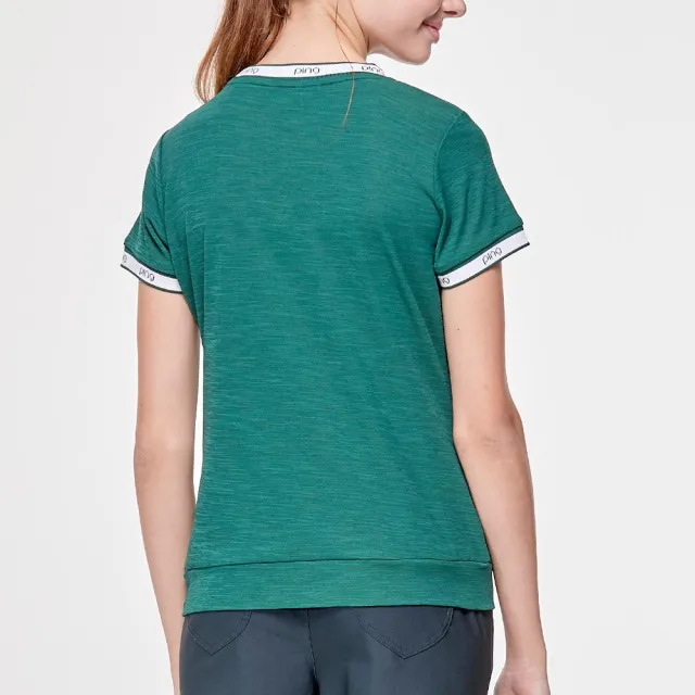 【PING】女款LOGO吸濕排汗短袖圓領T恤上衣-綠(GOLF/高爾夫球衫/RA24131-48)