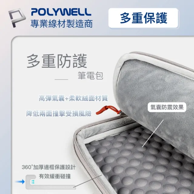 【POLYWELL】雙11 時尚手提筆電包 /14.1-15.4吋