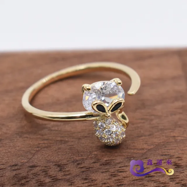 【鑫運來】◎晶鑽貓咪造型戒指