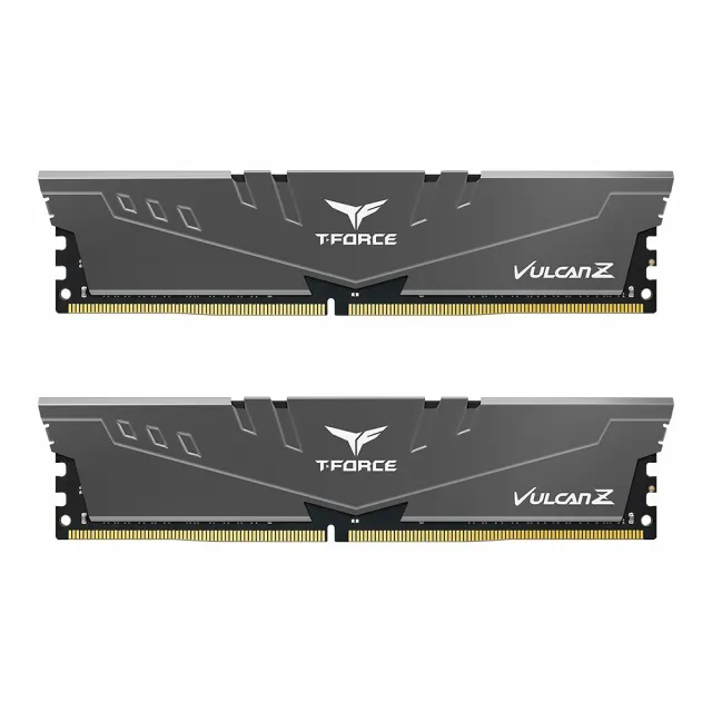 【Team 十銓】T-FORCE VULCAN Z 火神系列 DDR4-3600 16Gx2_32GB CL18 灰色 桌上型超頻記憶體