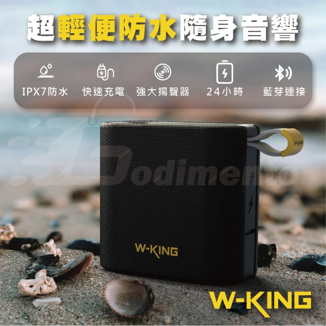 W-KING D2 超輕便隨身音響 藍芽喇叭(支持TF/FM/AUX模式)