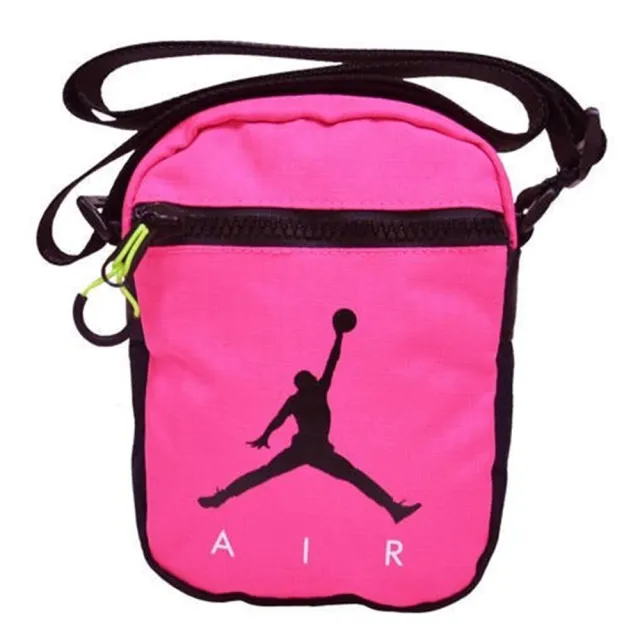 【NIKE 耐吉】NIKE AIR JORDAN 側背包 小方包 斜背包 小包 輕便 桃紅(9A0197-A96)