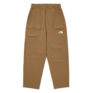 【The North Face 官方旗艦】北面兒童棕色UPF防曬休閒長褲｜87Z2173(抗UV)