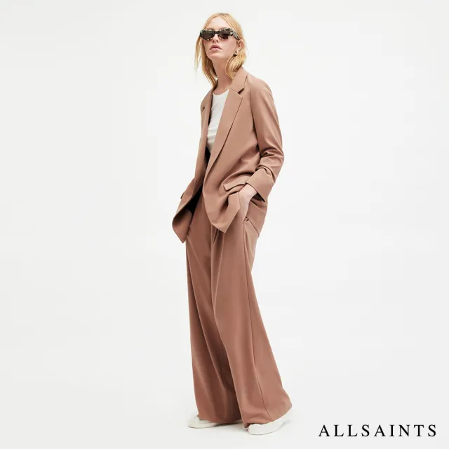 【ALLSAINTS】ALEIDA TRI 輕薄中腰打摺西裝寬褲 WT519Z(寬褲版型)