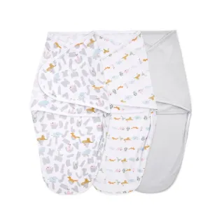 【aden+anais 官方直營】好入眠easy包巾組/2款(動物學園/龍的傳人)