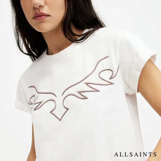 【ALLSAINTS】RANDAL ANNA 純棉刺繡短袖T恤 WM583Z(修身版型)