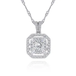 【AURORA 歐羅拉】母親節禮物 GIA 50分F color天然真鑽鉑金PT950鑽墜  堅定
